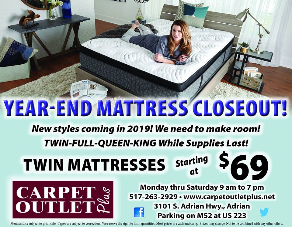 closeout sales for mattress